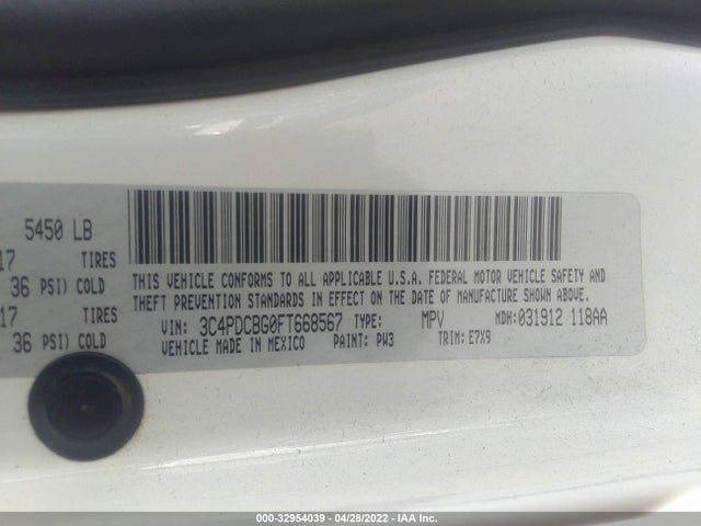 Dodge Journey Sxt 2015 3C4PDCBG0FT668567 Image 11