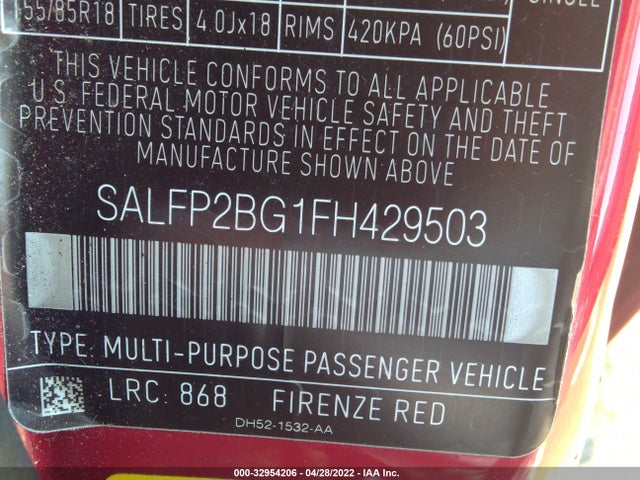 2015 Land Rover LR2, VIN: SALFP2BG1FH429503