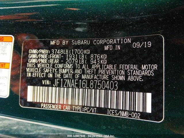 2020 Toyota 86, VIN: JF1ZNAE16L8750403