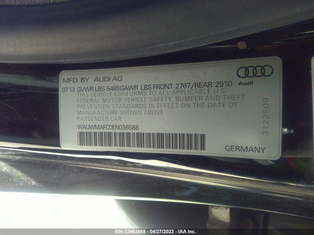 2014 Audi A7, VIN: WAUWMAFC0EN036588