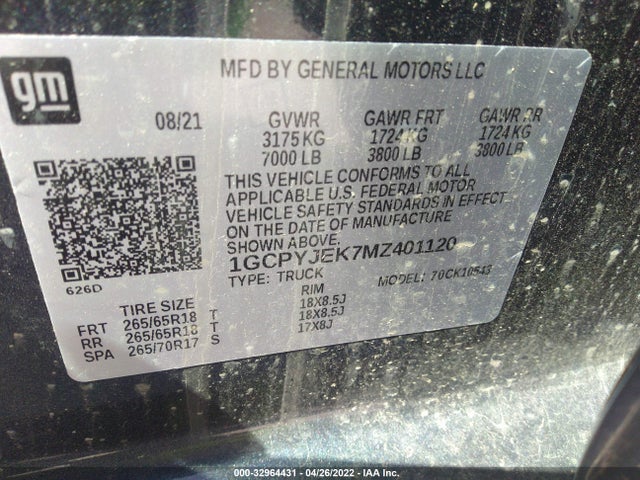 Chevrolet Silverado 1500 Lt 2021 1GCPYJEK7MZ401120 Image 9