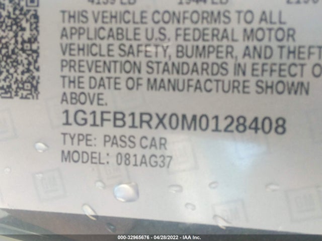 Chevrolet Camaro 1lt 2021 1G1FB1RX0M0128408 Image 9