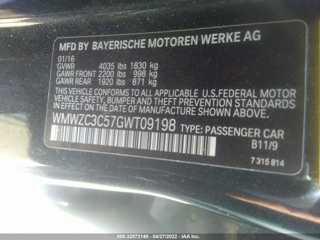 2016 Mini Countryman, VIN: WMWZC3C57GWT09198