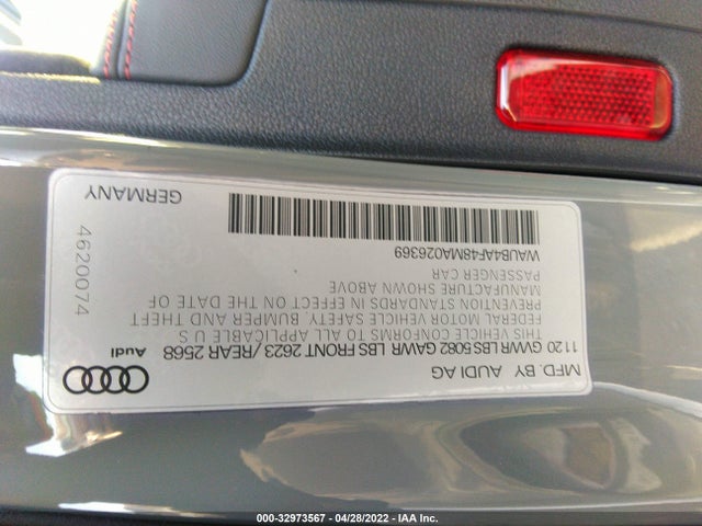 2021 Audi S4, VIN: WAUB4AF48MA026369