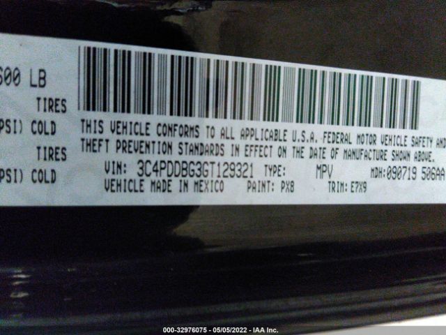 3C4PDDBG3GT129321 Dodge Journey Sxt