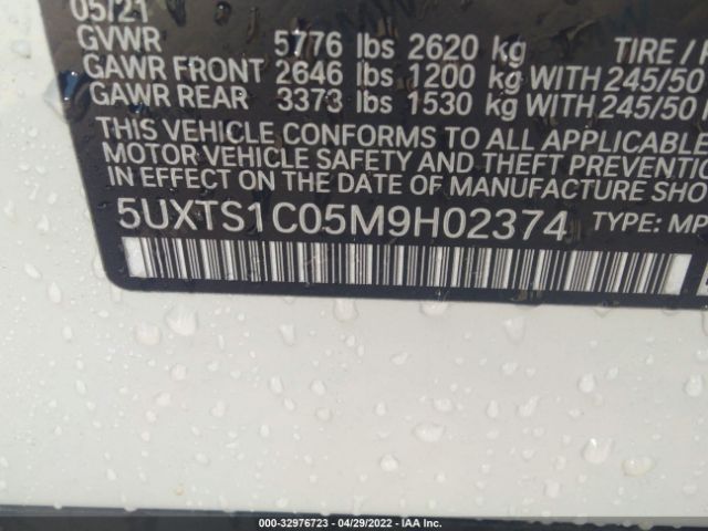 5UXTS1C05M9H02374 BMW X3 Xdrive30e