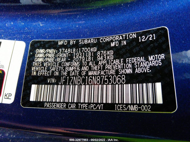 2022 Toyota GR 86, VIN: JF1ZNBC16N8753068