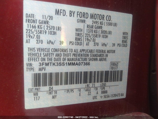 2021 Ford Mustang, VIN: 3FMTK3SS1MMA07366