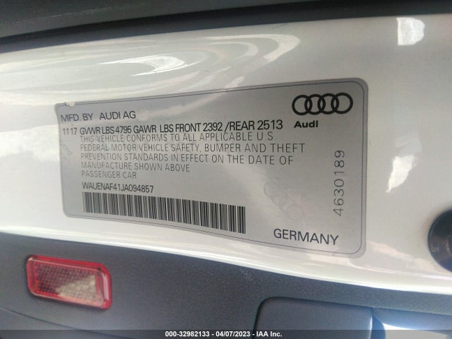 WAUENAF41JA094857 Audi A4 Premium Plus