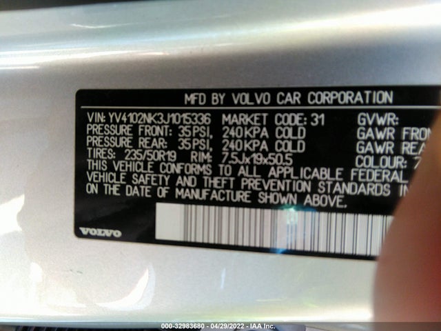 2018 Volvo V90, VIN: YV4102NK3J1015336