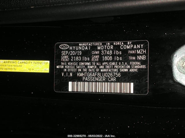 2020 Hyundai Veloster, VIN: KMHTG6AF8LU026756