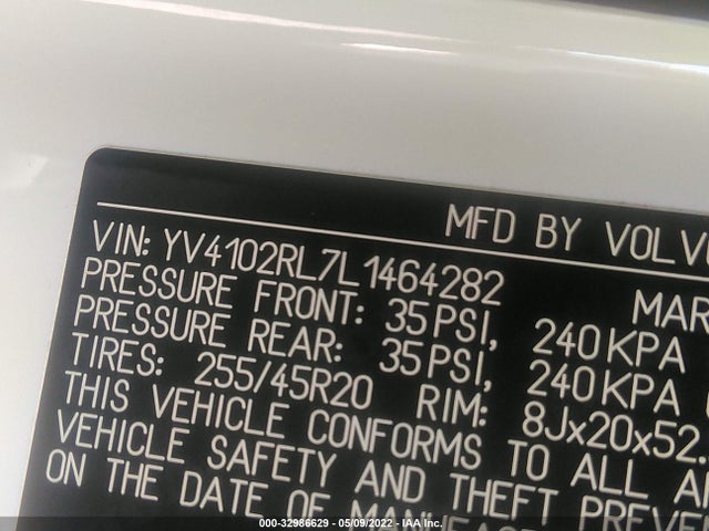 2020 Volvo XC60, VIN: YV4102RL7L1464282