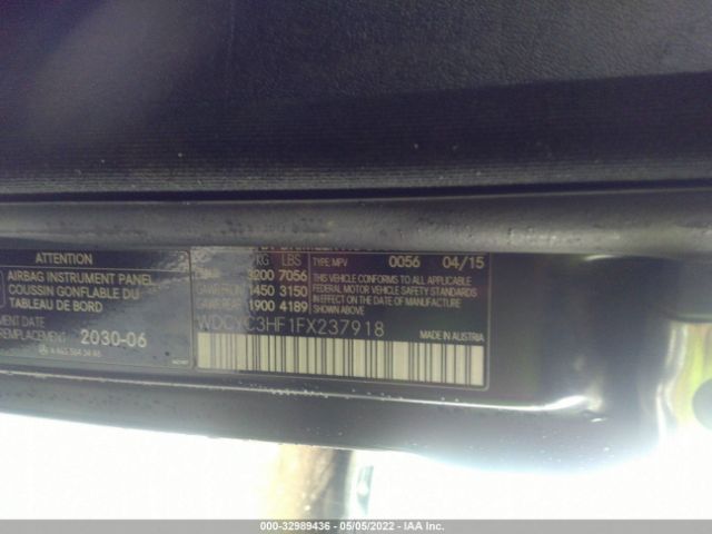 WDCYC3HF1FX237918 Mercedes-Benz G-class G 550