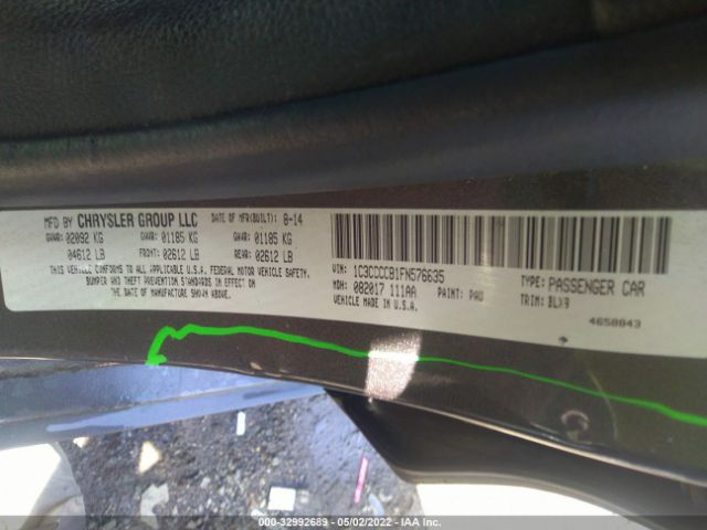 1C3CCCCB1FN576635 Chrysler 200 C