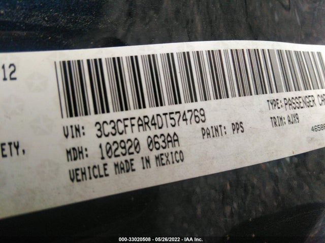 3C3CFFAR4DT574769 Fiat 500 POP
