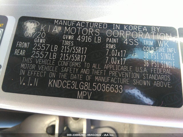 2020 Kia Niro, VIN: KNDCE3LG8L5036633