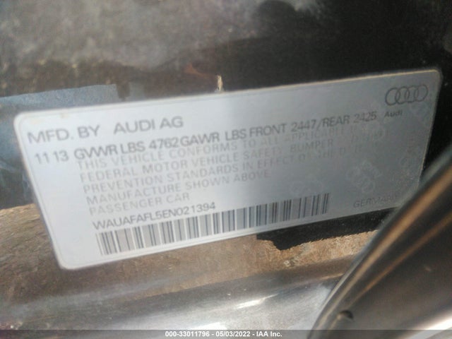WAUAFAFL5EN021394 Audi A4 PREMIUM