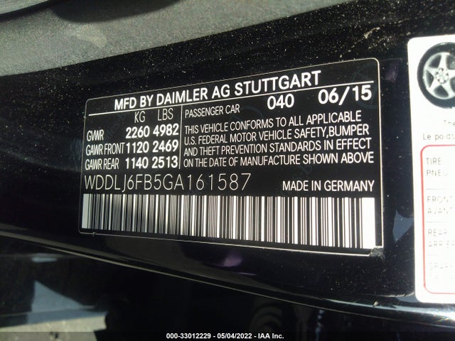 2016 Mercedes-Benz CLS-Class, VIN: WDDLJ6FB5GA161587