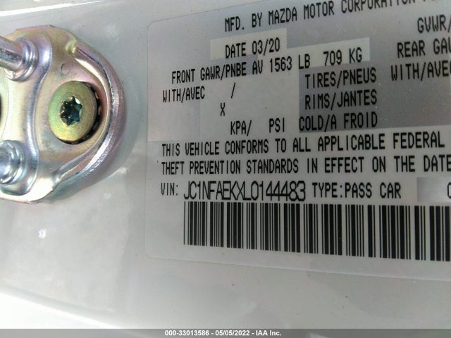 2020 Fiat 124 Spider, VIN: JC1NFAEKXL0144483