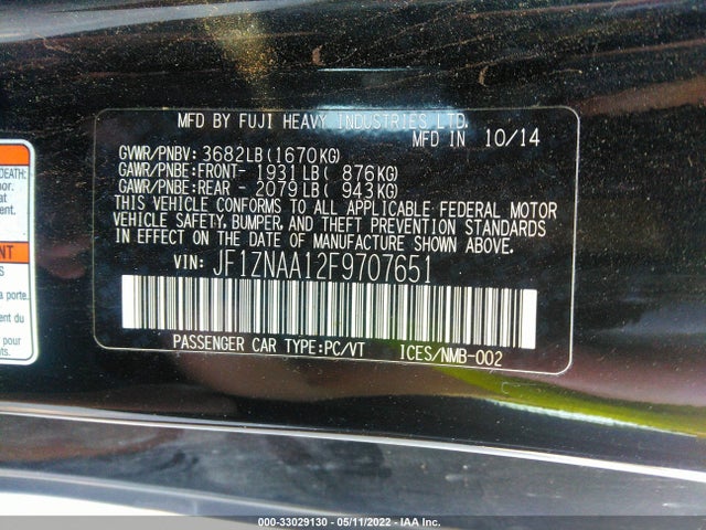 2015 Scion FR-S, VIN: JF1ZNAA12F9707651