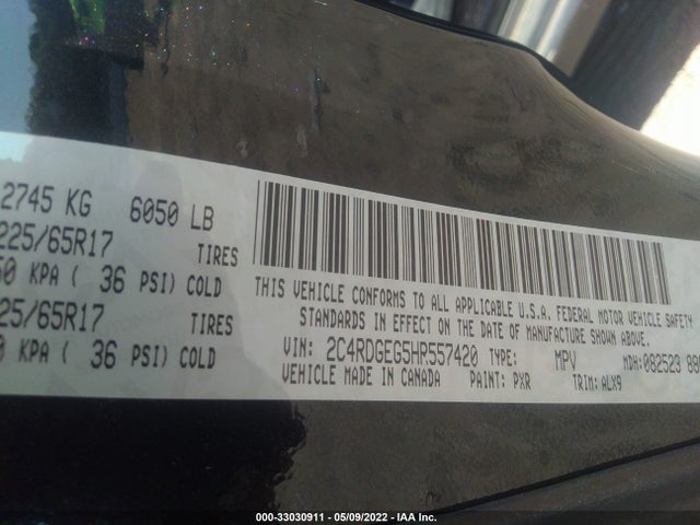 Dodge Grand Caravan 2017 2C4RDGEG5HR557420 Image 10