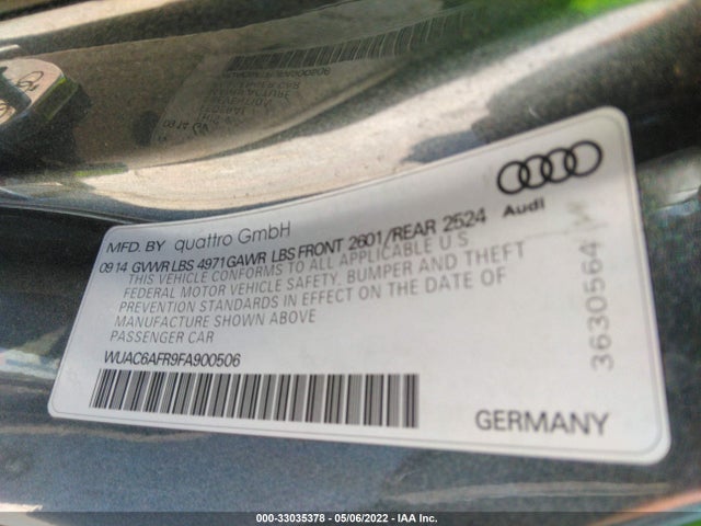 2015 Audi RS 5, VIN: WUAC6AFR9FA900506
