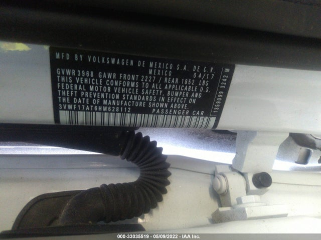 2017 Volkswagen Beetle, VIN: 3VWF17AT6HM628112