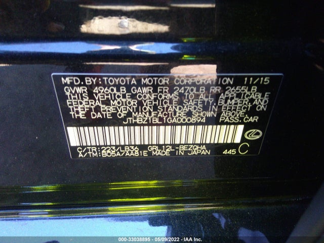 2016 Lexus GS, VIN: JTHBZ1BL1GA000894