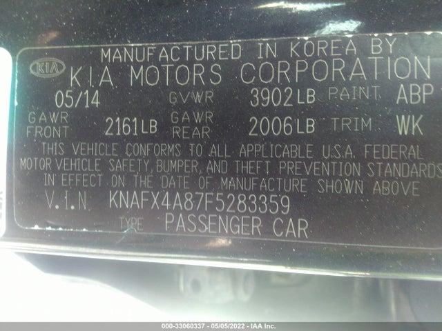 2015 Kia Forte, VIN: KNAFX4A87F5283359