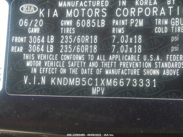 2021 Kia Sedona, VIN: KNDMB5C1XM6673331