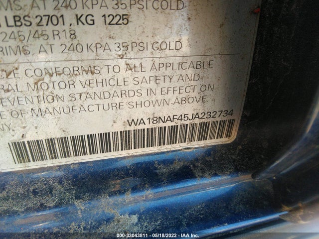2018 Audi A6, VIN: WA18NAF45JA232734