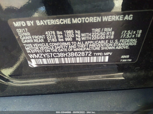 2017 Mini Countryman, VIN: WMZYS7C38H3B62872