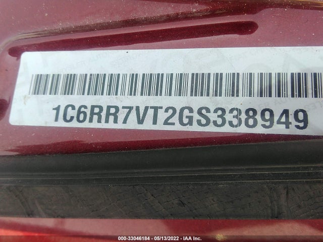 2016 RAM 1500 LAIE VIN: 1C6RR7VT2GS338949