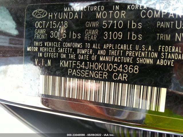 2019 Genesis G90, VIN: KMTF54JH0KU054368