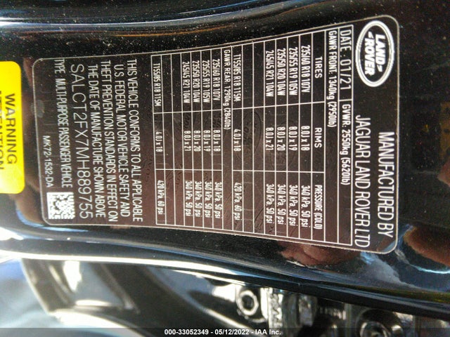 2021 Land Rover Discovery, VIN: SALCT2FX7MH889755