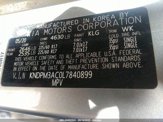 KIA Sportage Lx 2020 KNDPM3AC0L7840899 Image 10