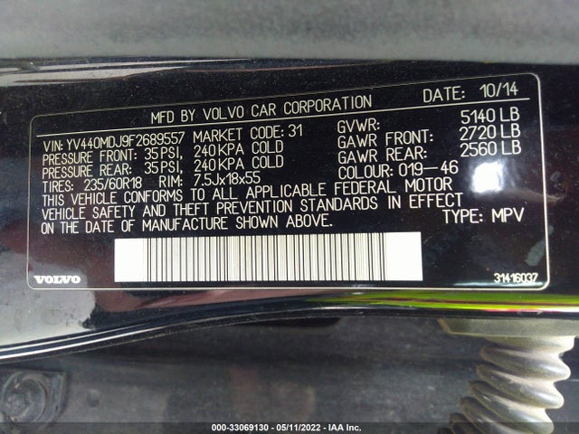 Volvo Xc60 T5 Drive-e 2015 YV440MDJ9F2689557 Image 10