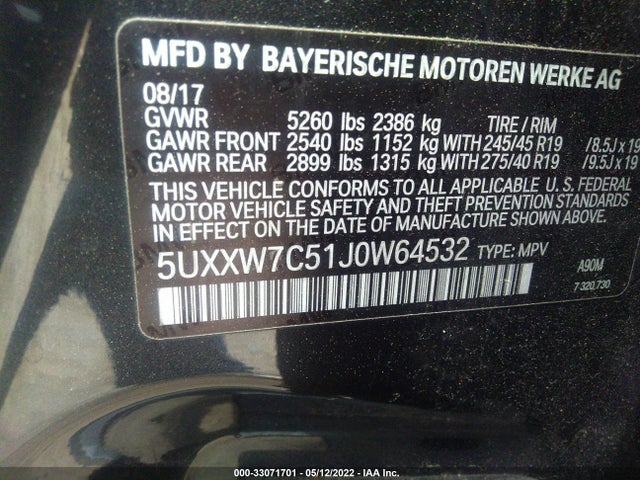 2018 BMW X4, VIN: 5UXXW7C51J0W64532