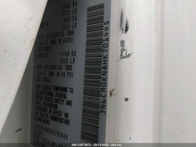 3N6CM0KN8HK701445 Nissan Nv200 Compact Cargo S