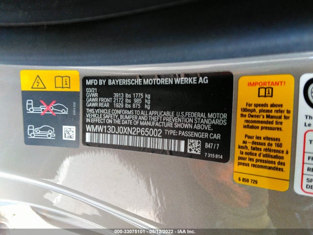 2022 Mini Hardtop, VIN: WMW13DJ0XN2P65002