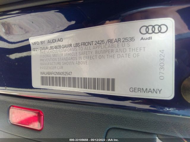 2021 AUDI A4 WAUABAF42MA052547 Photo 8