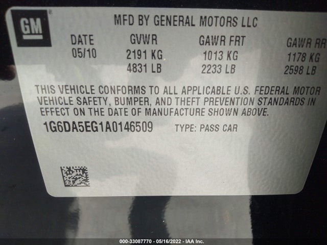 Cadillac CTS SEDAN 2010 1G6DA5EG1A0146509 Image 15