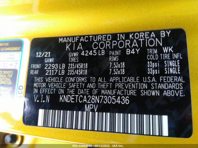 KNDETCA28N7305436 KIA Seltos Sx