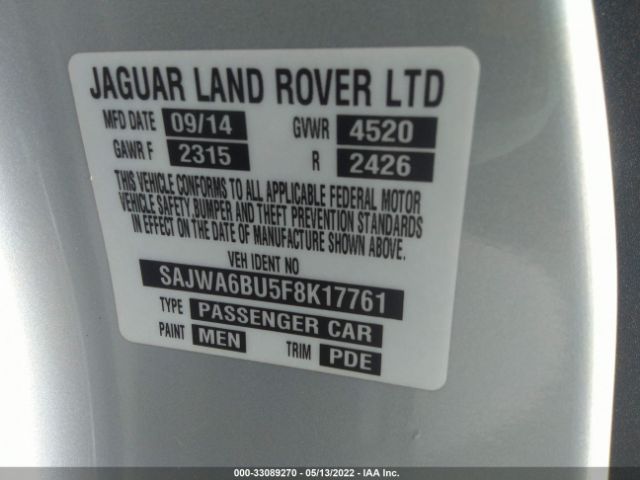 SAJWA6BU5F8K17761 Jaguar F-Type