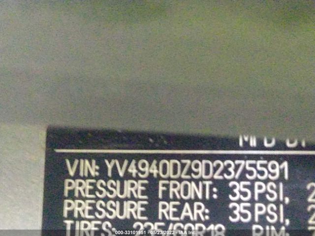 2013 VOLVO XC60 YV4940DZ9D2375591 Photo 8