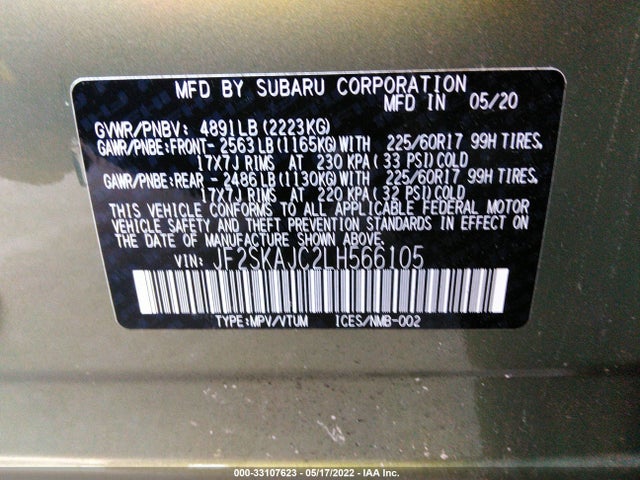 Subaru Forester Premium 2020 JF2SKAJC2LH566105 Image 10