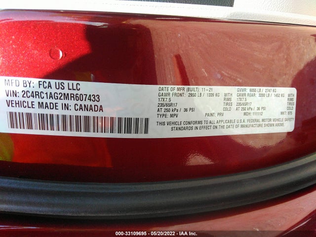 Chrysler Voyager L 2021 2C4RC1AG2MR607433 Image 9