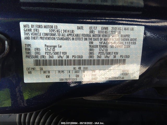 2017 Ford C-Max, VIN: 1FADP5AU5HL115155