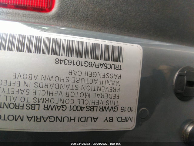 2016 Audi TT, VIN: TRUC5AFV6G1016348