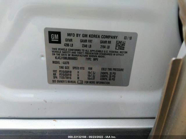KL4CJ1SB8JB666053 Buick Encore Sport Touring